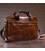 Деловая мужская сумка из зернистой кожи Vintage 14837 Коричневая фото, картинка, изображение