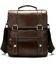 Сумка мужская кожаная Vintage 14841 Коричневая фото, картинка, изображение