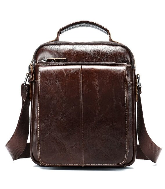 Сумка мужская кожаная Vintage 14846 Коричневая фото, картинка, изображение