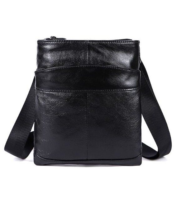 Сумка мужская кожаная Vintage 14850 Черная матовая фото, картинка, изображение