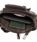 Поясная cумка объемная мужская Vintage 14860 Коричневая фото, картинка, изображение