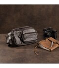 Поясная cумка объемная мужская Vintage 14860 Коричневая фото, картинка, изображение