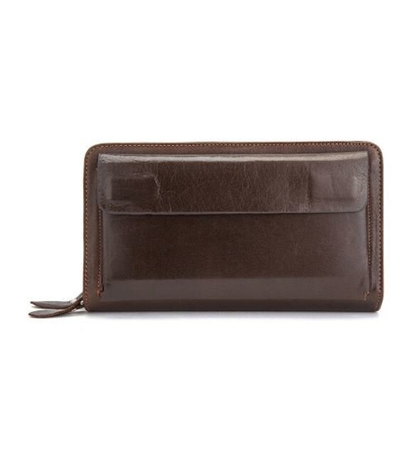 Чоловіча барсетка з ремінцем на руку Vintage 14915 Коричнева картинка, зображення, фото