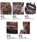 Мужская кожаная сумка Vintage 14769 Коричневая картинка, изображение, фото