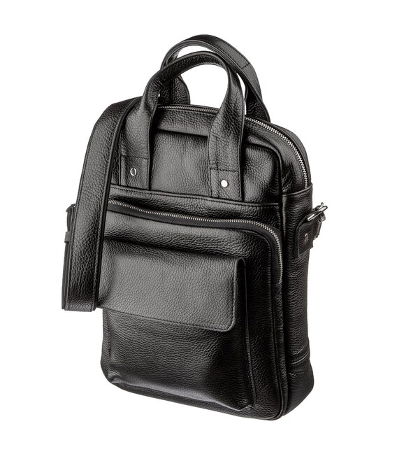 Мужская сумка вертикального формата SHVIGEL 11167 под А4 Черная флотар фото, картинка, изображение