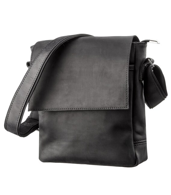 Сумка мужская SHVIGEL 11171 кожаная Черная фото, картинка, изображение