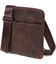 Стильный мужской мессенджер из винтажной кожи Shvigel 11180 Коричневый фото, картинка, изображение
