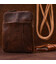 Стильний чоловічий месенджер з вінтажній шкіри Shvigel 11180 Коричневий картинка, зображення, фото