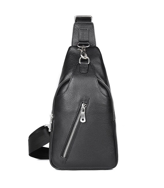 Шкіряна чоловіча сумка через плече для документів та міста Vintage 14973 Чорна картинка, зображення, фото