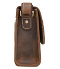Кожаная мужская сумка почтальонка через плечо для документов и города Vintage 14980 Коричневая фото, картинка, изображение