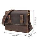 Шкіряна чоловіча сумка поштальйонка через плече для документів та міста Vintage 14980 Коричнева картинка, зображення, фото