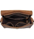 Кожаная мужская сумка почтальонка через плечо для документов и города Vintage 14980 Коричневая фото, картинка, изображение