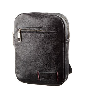 Чоловіча шкіряна сумка через плече для документів та міста SHVIGEL 19102 Чорна картинка, зображення, фото