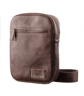 Мужская кожаная сумка через плечо для документов и города SHVIGEL 19103 Коричневая фото, картинка, изображение