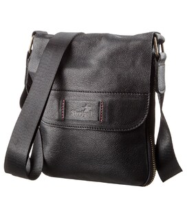 Чоловіча шкіряна сумка месенджер для документів та міста SHVIGEL 19113 Чорна картинка, зображення, фото
