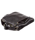 Чоловіча шкіряна сумка месенджер для документів та міста SHVIGEL 19113 Чорна картинка, зображення, фото