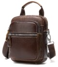 Сумка-барсетка на пояс мужская кожаная Vintage 20012 Коричневая картинка, изображение, фото