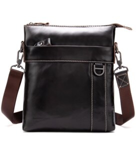 Сумка чоловіча зі шкіри Vintage 20025 Коричнева картинка, зображення, фото