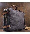 Сумка-трансофрмер текстильная большая Vintage 20078 Черная картинка, изображение, фото