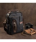 Сумка вертикальная текстильная Vintage 20079 Черная картинка, изображение, фото