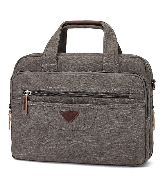 Сумка текстильная для ноутбука Vintage 20086 Серая фото, картинка, изображение