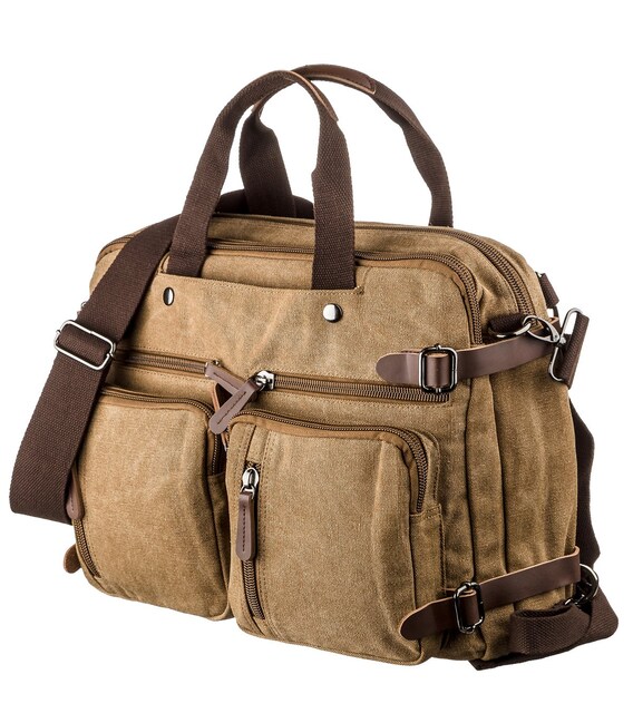 Текстильна сумка трансформер для ноутбука роботи поїздок та міста Vintage 20146 Пісочна картинка, зображення, фото