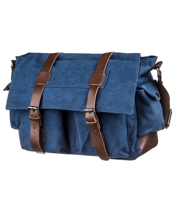 Сумка на плече текстильна Vintage 20148 Синя картинка, зображення, фото