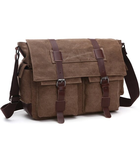 Сумка на плечо текстильная Vintage 20150 Коричневая фото, картинка, изображение