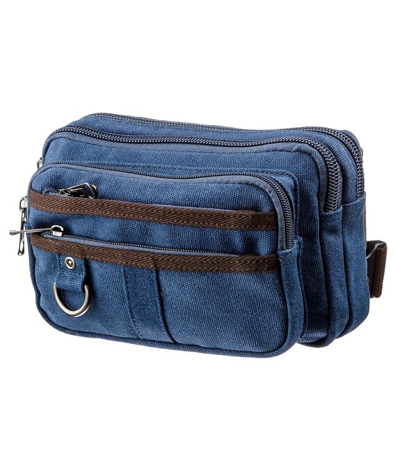 Бананка текстильная на пояс Vintage 20158 Синяя фото, картинка, изображение