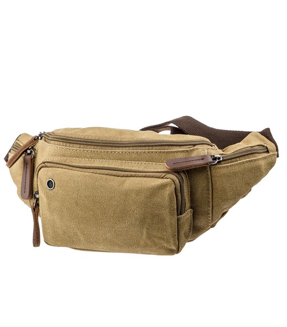 Сумка поясная текстильная Vintage 20175 Хаки фото, картинка, изображение