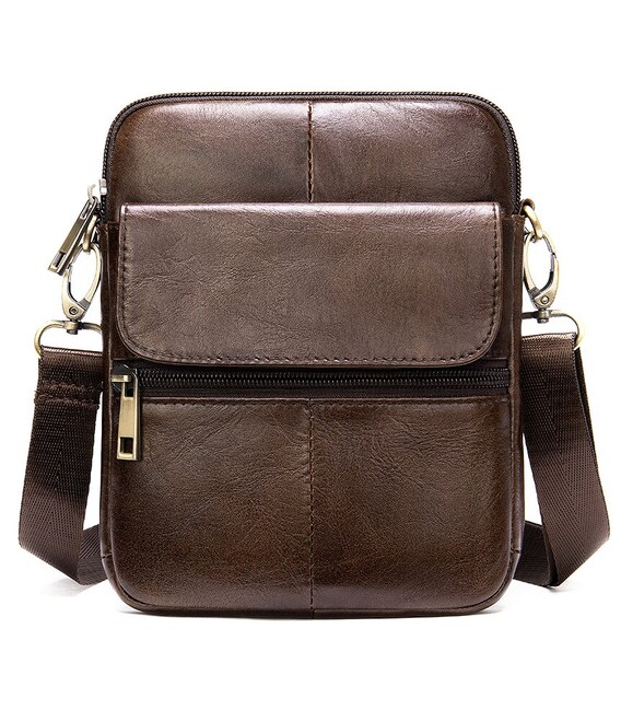 Компактна сумка шкіряна 14990 Vintage Коричнева картинка, зображення, фото