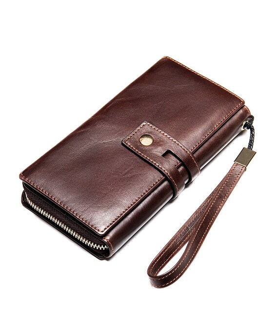 Мужской клатч в гладкой коже 20236 Vintage Коричневый фото, картинка, изображение