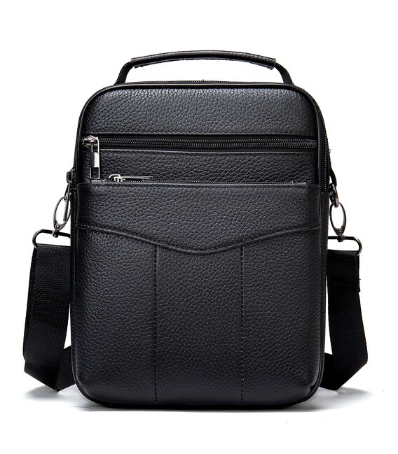 Мессенджер мужской кожаный 20345 Vintage Черный фото, картинка, изображение