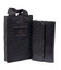 Горизонтальна барсетка-клатч чоловіча в гладкій шкірі GRANDE PELLE 11298 Чорна картинка, зображення, фото
