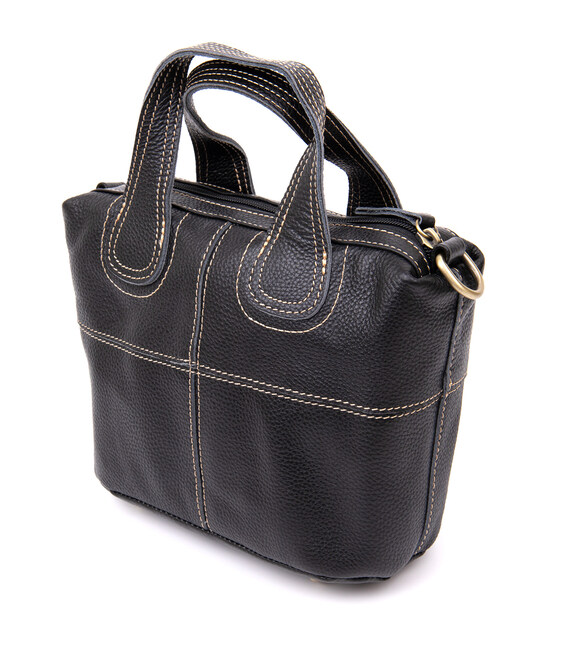 Сумка женская на молнии флотар Vintage 20407 Черная фото, картинка, изображение