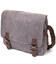 Сумка почтальонка текстильная Vintage 20605 Серая фото, картинка, изображение