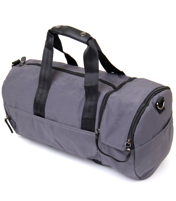 Текстильна дорожня сумка для поїздок спорту та подорожей Vintage 20641 Сіра картинка, зображення, фото