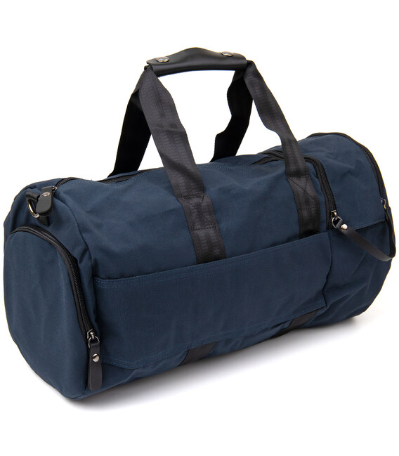 Текстильна дорожня сумка для поїздок спорту та подорожей Vintage 20644 Синя картинка, зображення, фото