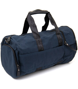 Текстильная дорожная сумка для поездок спорта и путешествий Vintage 20644 Синяя фото, картинка, изображение