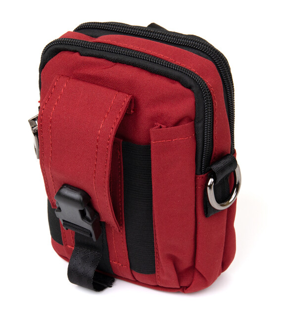 Сумка на пояс нейлон Vintage 20647 Красная фото, картинка, изображение