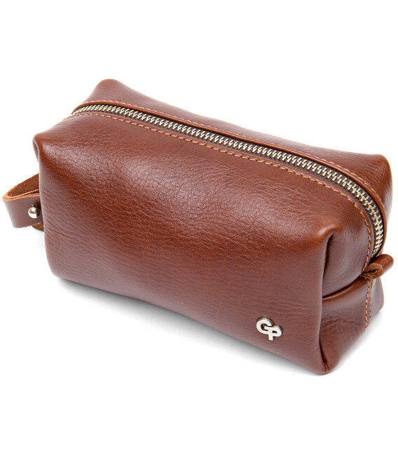 Чоловіча косметичка з натуральної шкіри GRANDE PELLE 11414 Коричневий картинка, зображення, фото