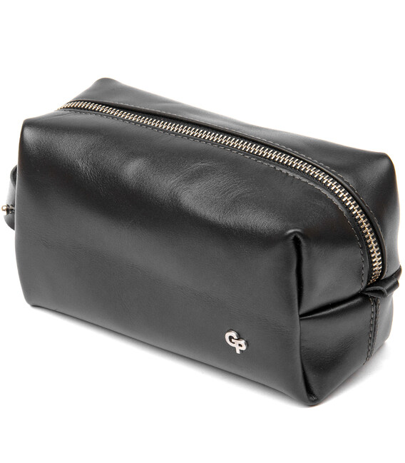 Шкіряна чоловіча косметичка GRANDE PELLE 11415 Чорний картинка, зображення, фото