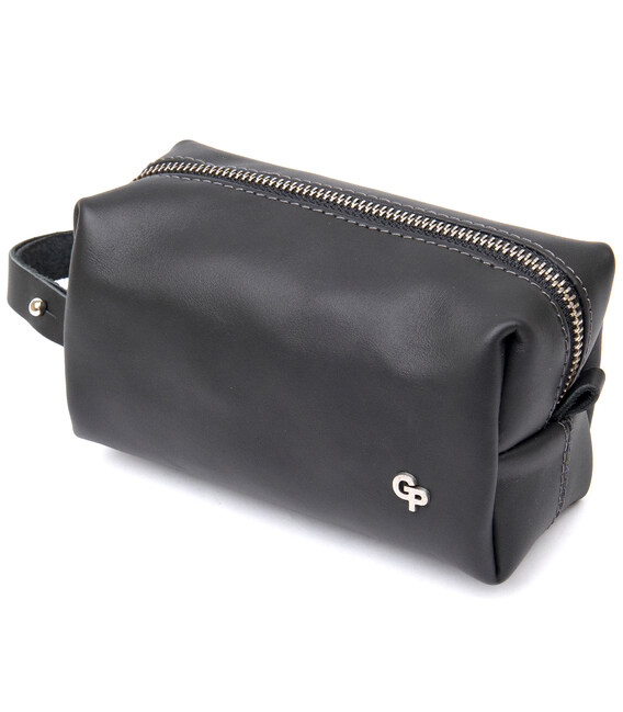 Кожаная косметичка для мужчин GRANDE PELLE 11507 Черный фото, картинка, изображение
