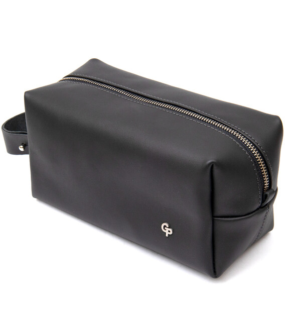 Мужской матовый кожаный несессер GRANDE PELLE 11508 Черный фото, картинка, изображение