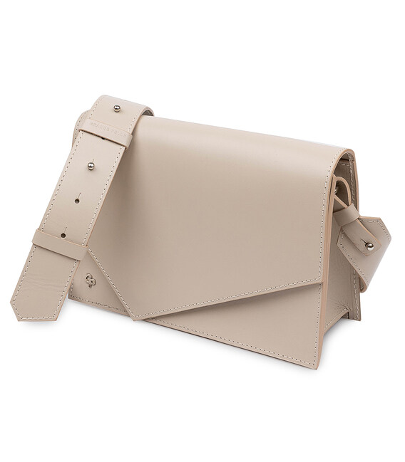 Кожаная женская сумка GRANDE PELLE 11568 Бежевый фото, картинка, изображение