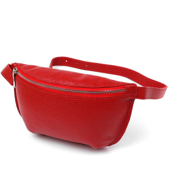 Женская кожаная сумка на пояс Shvigel 16372 Красный фото, картинка, изображение
