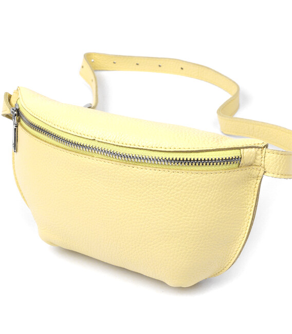 Женская бананка из натуральной кожи Shvigel 16378 Желтый фото, картинка, изображение