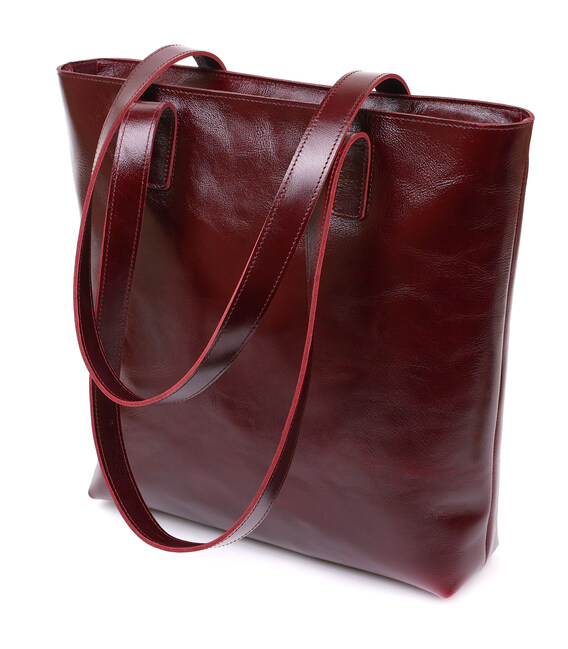 Стильная женская сумка-шоппер Shvigel 16368 Бордовый фото, картинка, изображение