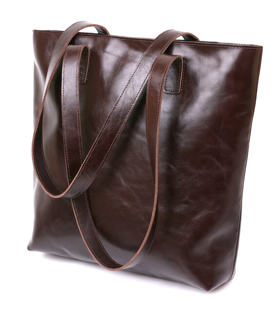 Шкіряна жіноча сумка-шоппер Shvigel 16370 Коричневий картинка, зображення, фото