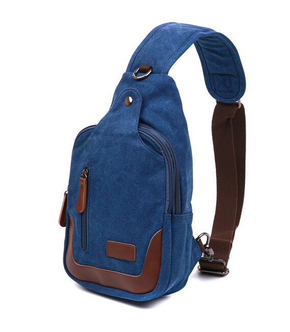 Текстильная мужская сумка через плечо Vintage 20387 Синий фото, картинка, изображение